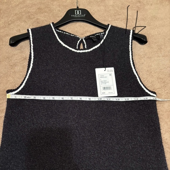 Theory Black Tweed Sheath Dress NWT $495 Size 0 - Picture 6 of 9